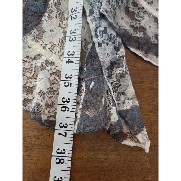Origami Lace American Cowgirl Duster Womens L/xl Cardigan Romantic Ruffles Boho - Picture 10 of 12